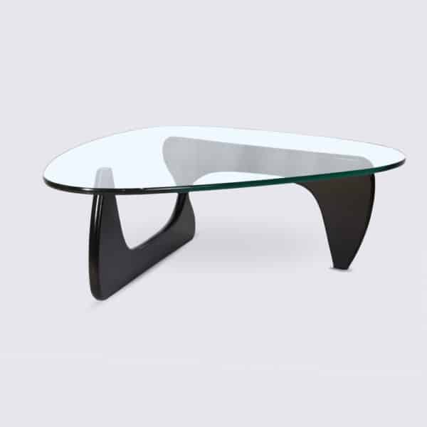 copie table basse design bois noir en verre moderne salon luxe design replica isamu noguchi