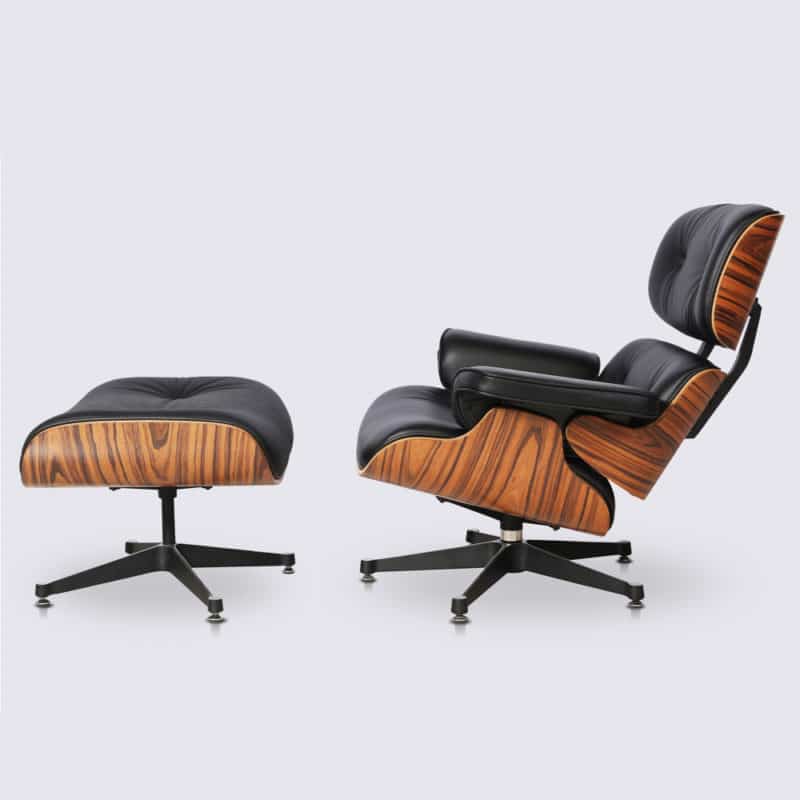meilleure copie fauteuil lounge eams replica lounge chair eames et ottoman en cuir noir et bois de palissandre fauteuil pivotant salon design