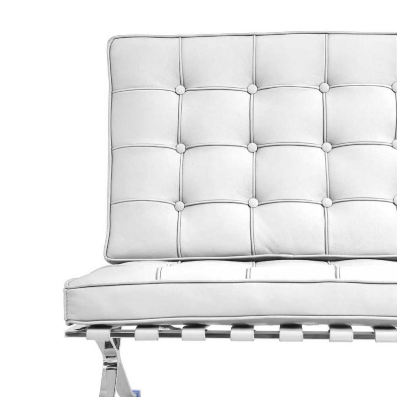 fauteuil barcelona réplique cuir blanc ottoman repose pieds pouf copie chaise barcelona knoll fauteuil lounge cuir