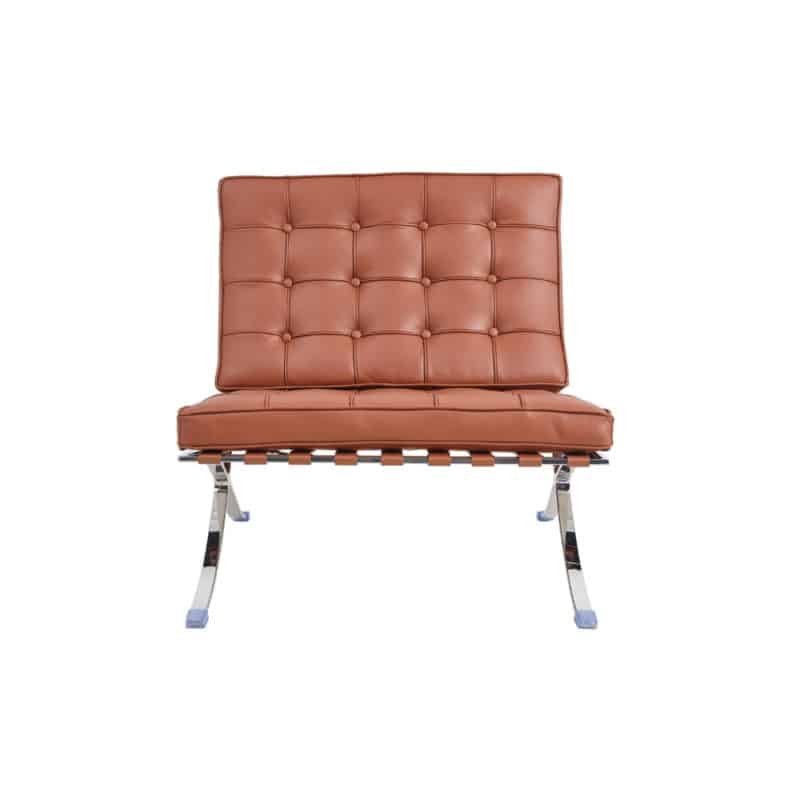 fauteuil barcelona knoll réplique cuir blanc ottoman repose pieds pouf copie chaise barcelona replica fauteuil lounge design salon