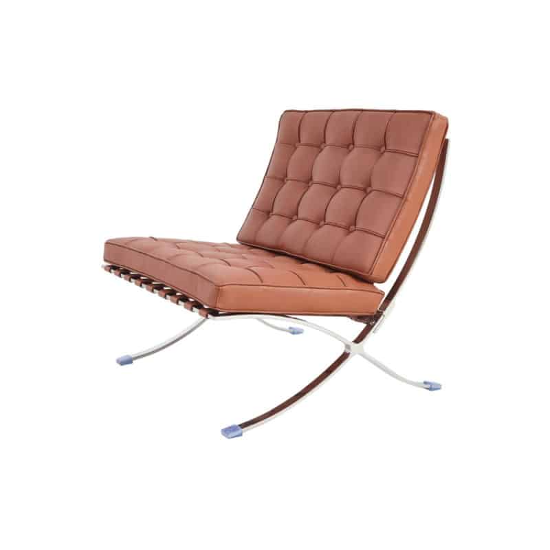 fauteuil barcelona réplique cuir blanc ottoman repose pieds pouf copie chaise barcelona knoll replica fauteuil design salon cuir moderne