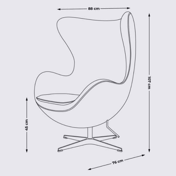 fauteuil egg chair design moderne pivotant replica fauteuil arne jacobsen dimensions