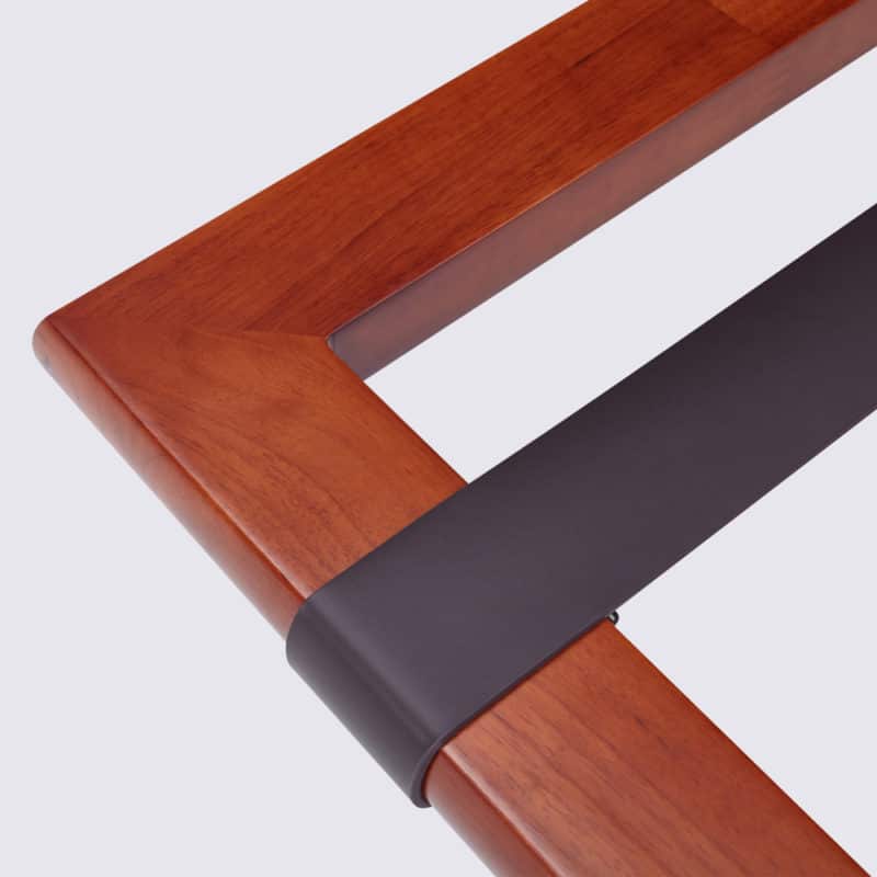 daybed barcelona design scandinave cuir noir bois copie fauteuil barcelone mies van der rohe