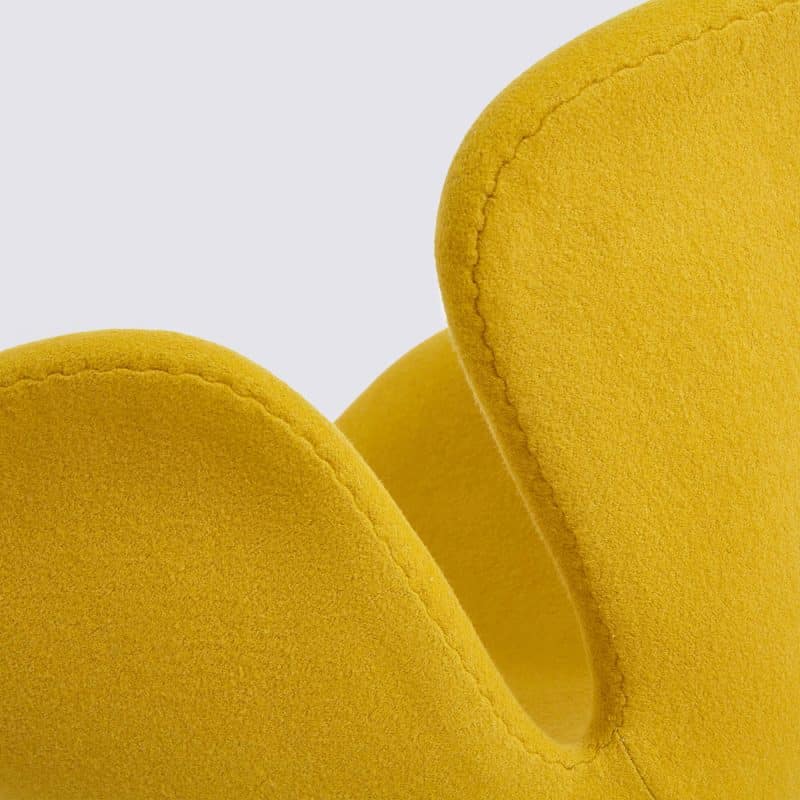dossier copie fauteuil swan jacobsen cachemire jaune design